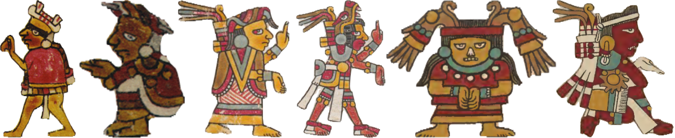 Examples of characters from the Mixtec Codices.