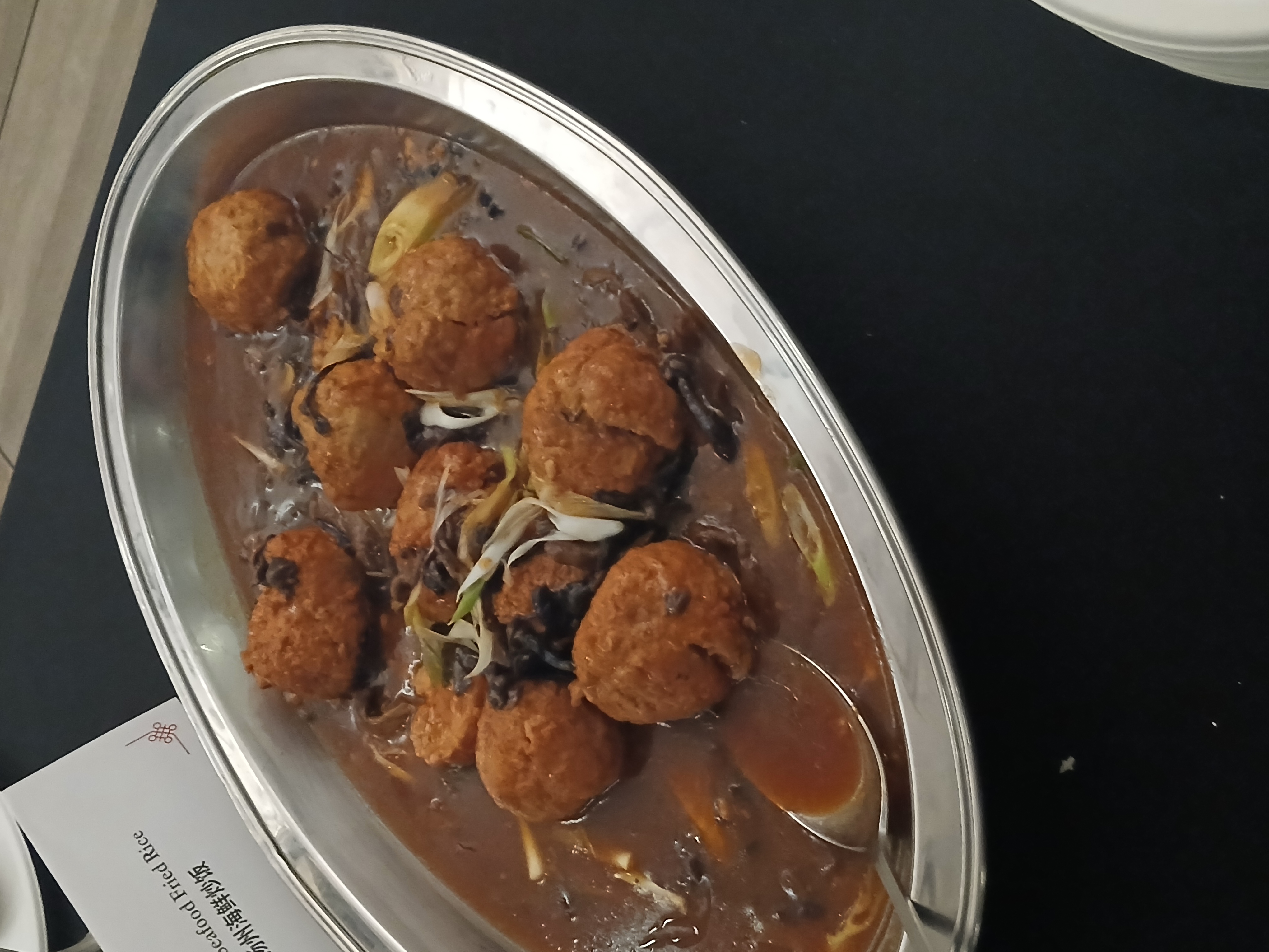 A Chinese dish served during the reception at the International Spy Museum