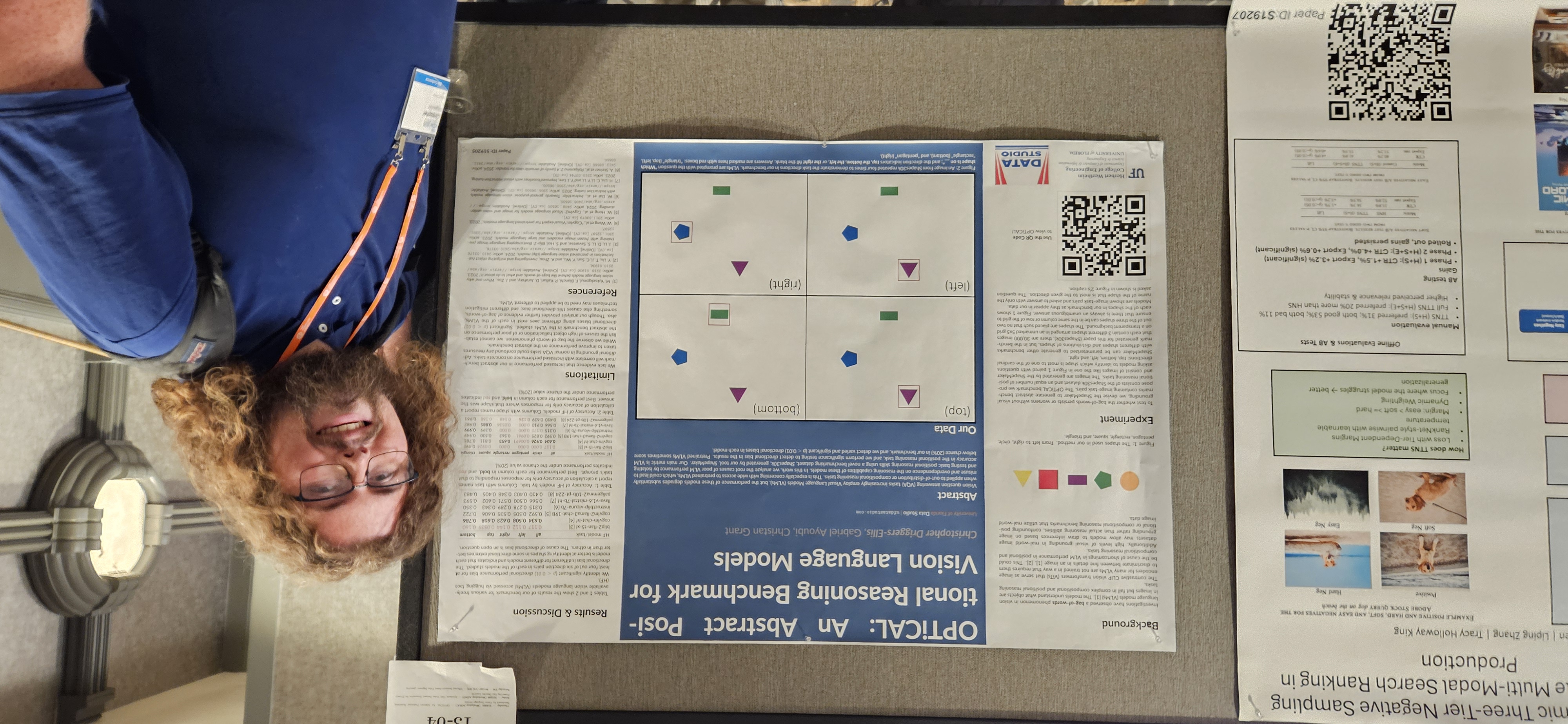 Christopher standing by his poster at the ICDM25 Poster Session Thursday, November 13