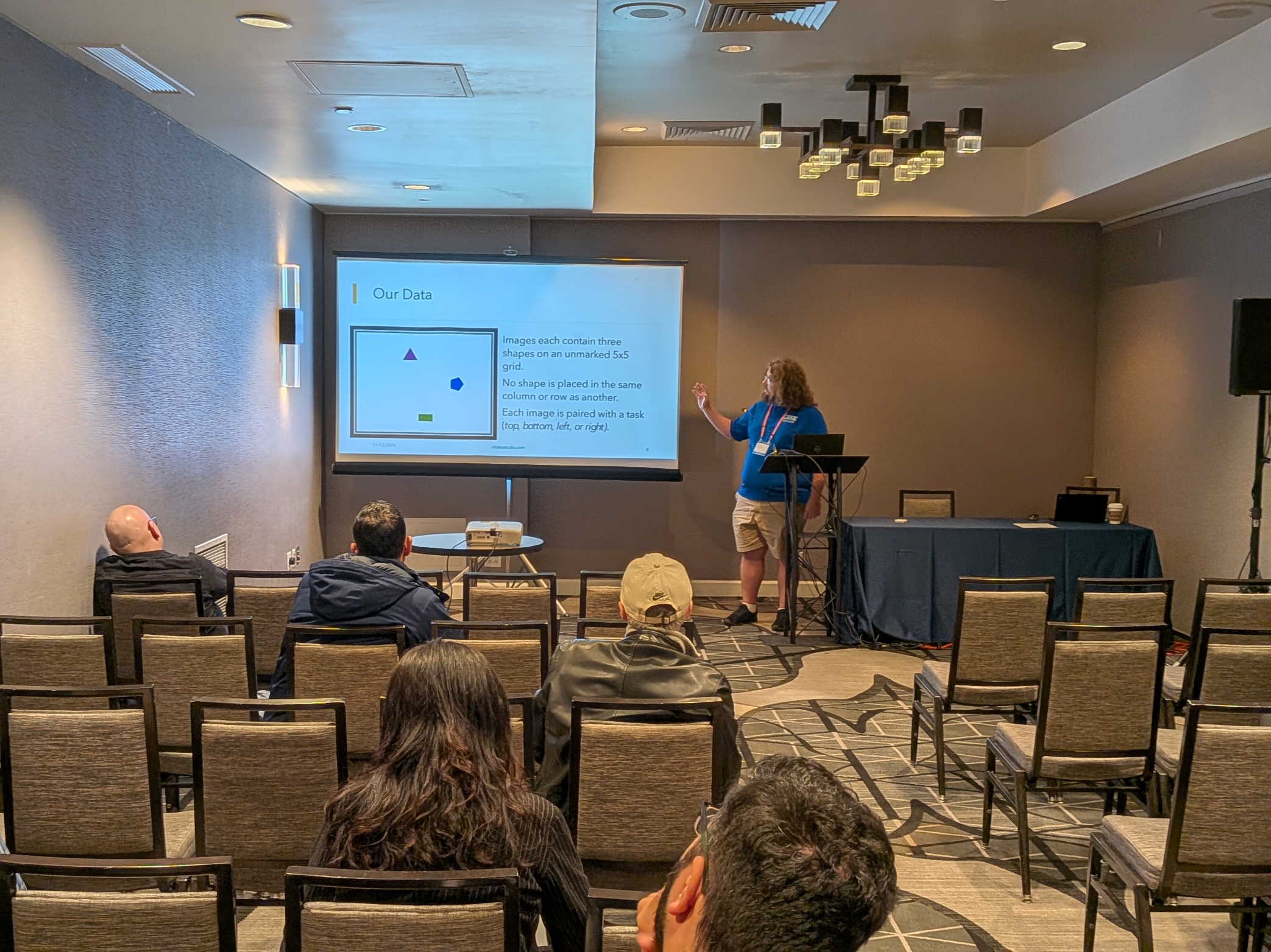 The UF Data Studio's Christopher William Driggers-Ellis giving a presentation at ICDM25.