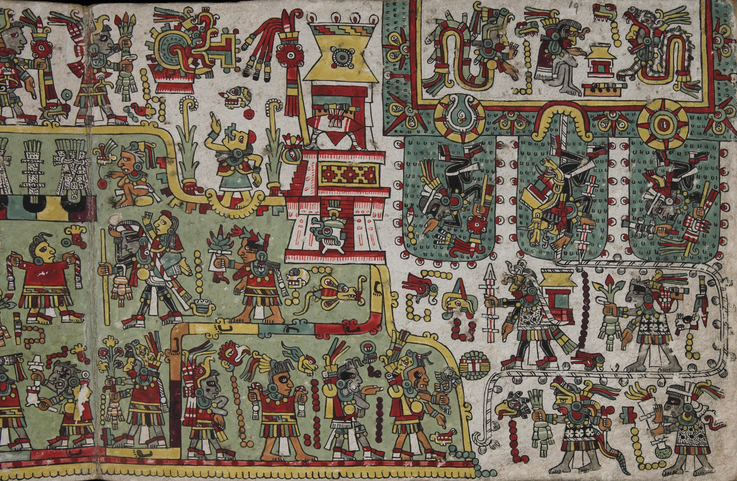 An image of page 19 of the Zouch-Nuttall Mixtec Codex